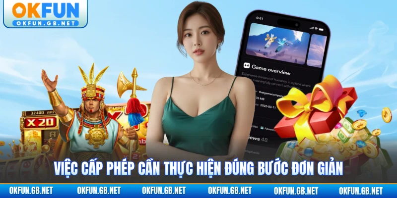 Tải App OKFUN 2 Cấp quyền khi tải app OKFUN theo từng bước
